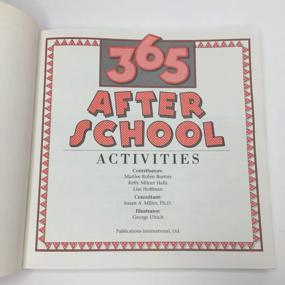 365 After School Activities Book Burton Halls Hoffman Play Dough Twig Boats